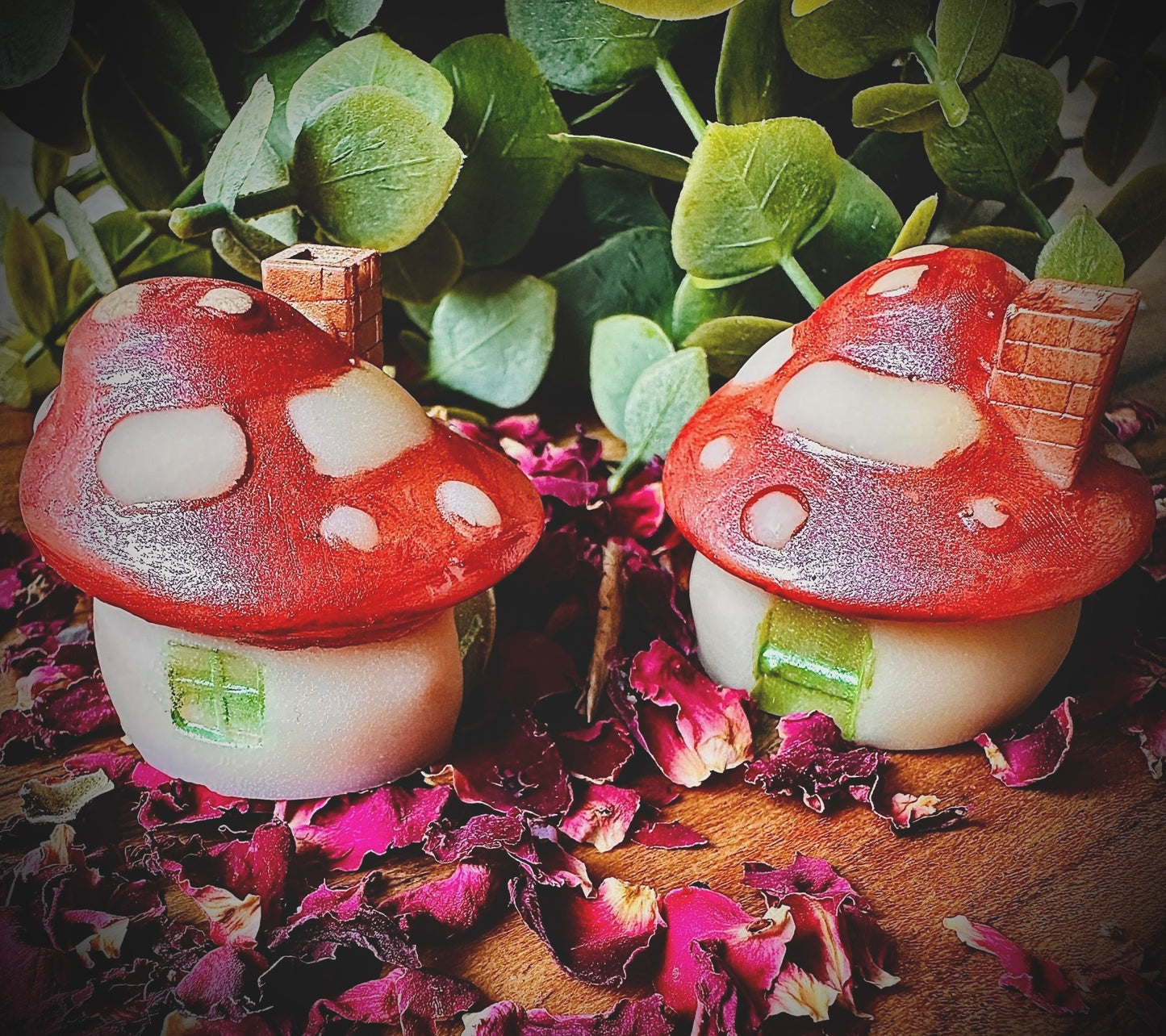 Enchanted forest fairy toadstool house wax melt