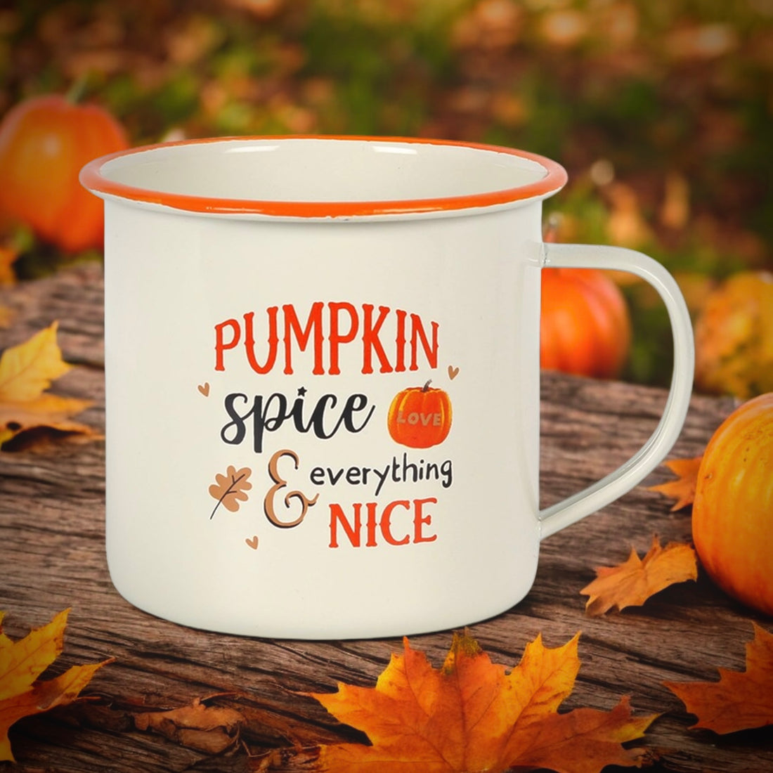 Pumpkin Spice &amp; Everything Nice Enamel Mug