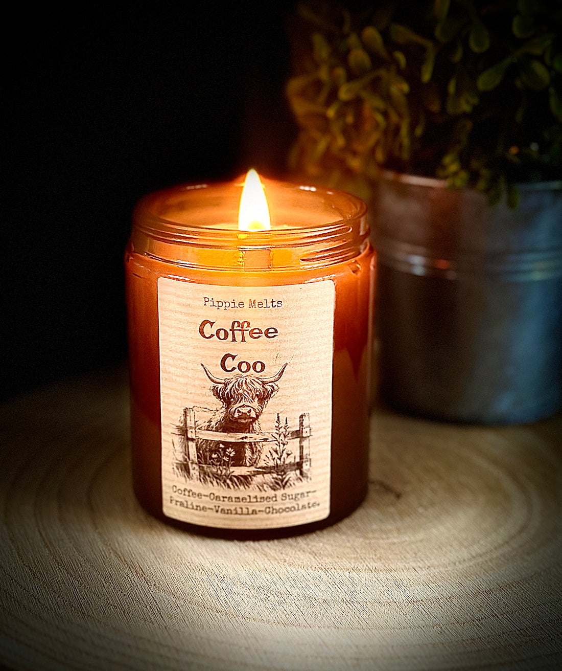 Coffee Coo Wick Amber Glass Candle