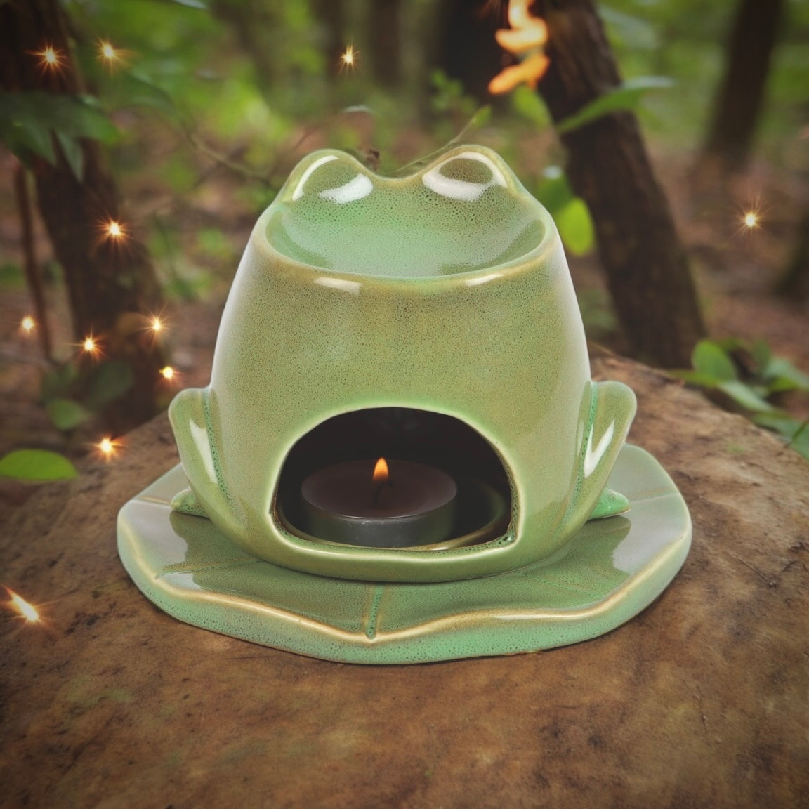 Frog With Lily Pad Burner