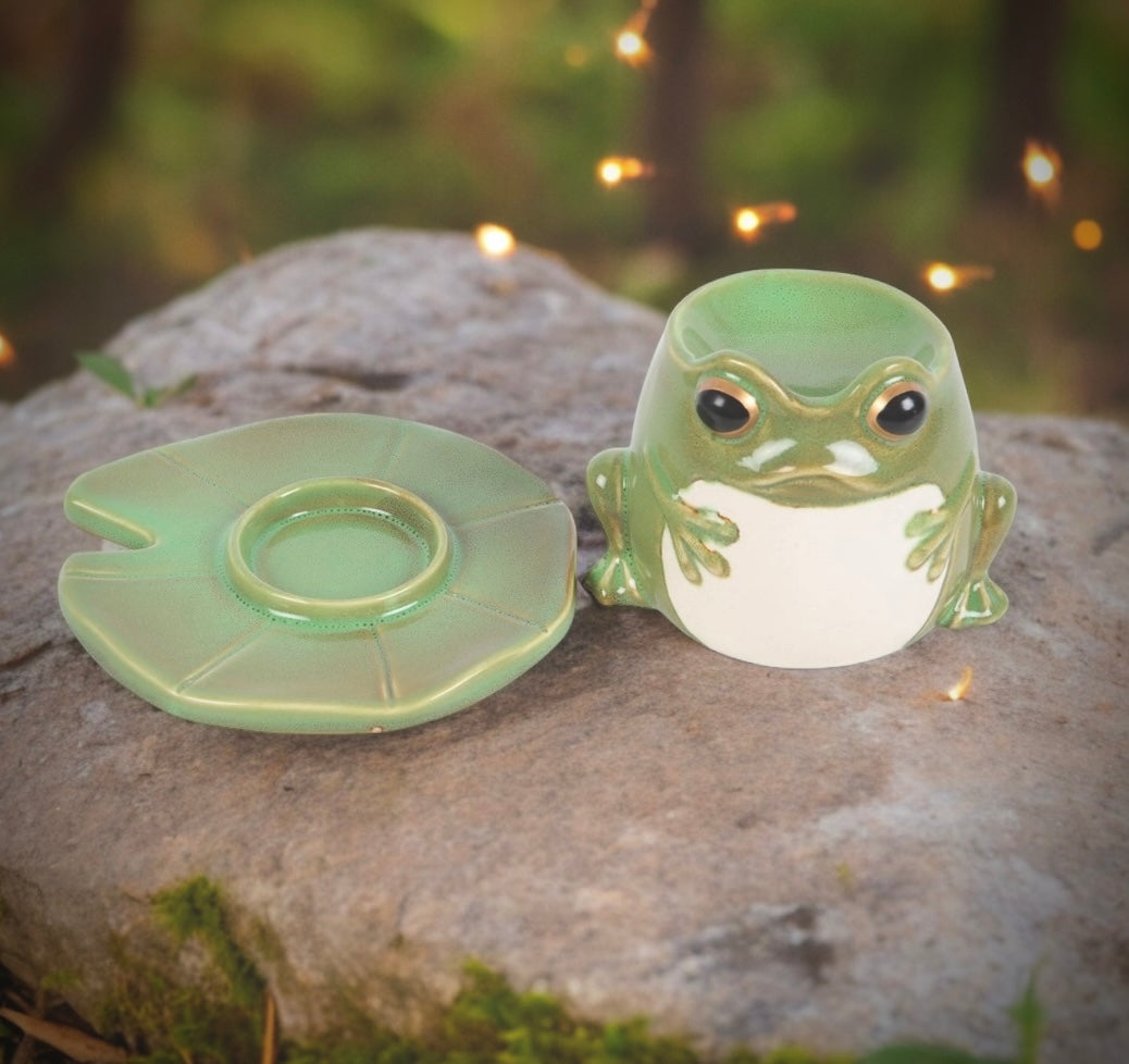 Frog With Lily Pad Burner