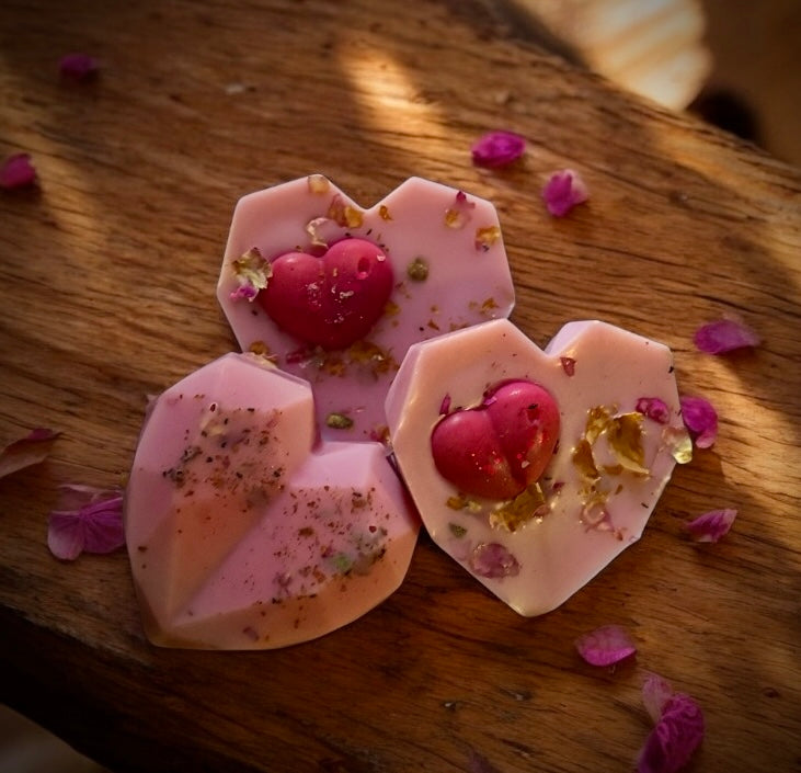 Raspberry Leaf & Pink Petals Wax Melt Slab